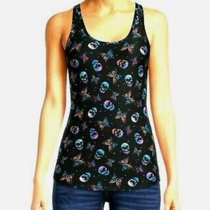 Skulls and Butterflies XL Tank Top